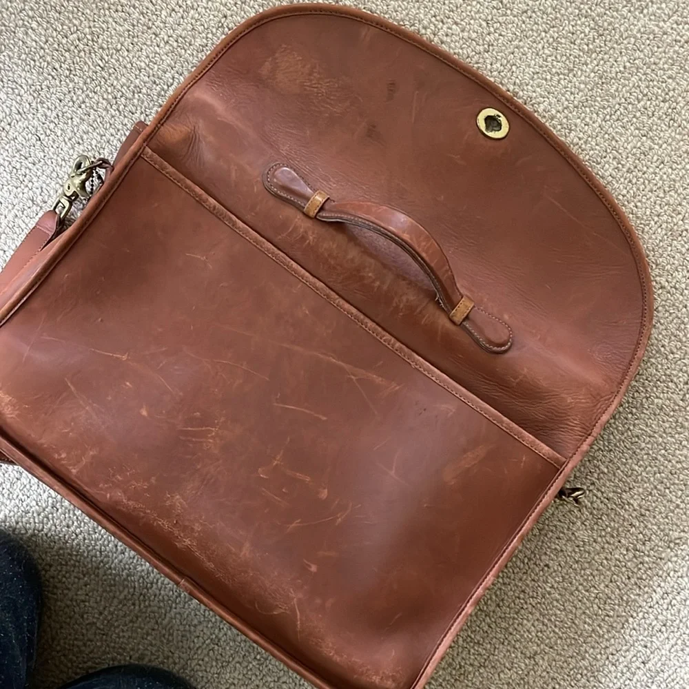 Coach Stewardess Style Leather briefcase - chestnut brown - Picture 6 of 11